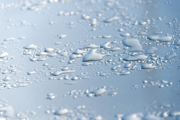 Blue drop of water drops background