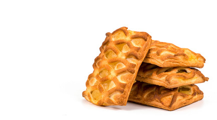homemade pastry with pineapple on white background