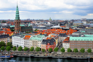 Fototapeta na wymiar View of Copenhagen in Denmark
