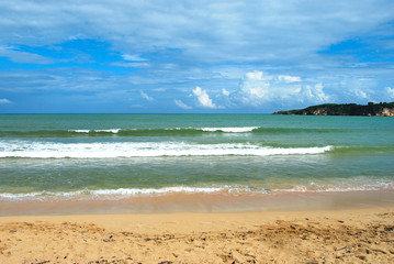 lanscape of Macao beach dominican republic lokated on Atlantic Ocean part of Haiti 