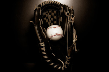 Baseball inside Baseball Glove
