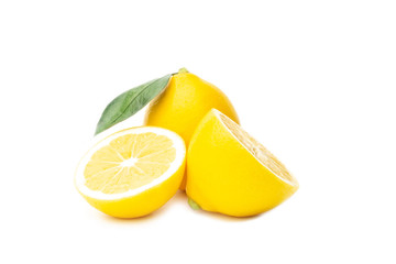 Lemons isolated on the white background.