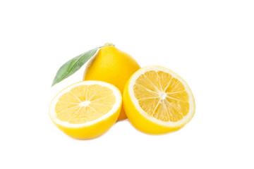 Lemons isolated on the white background.