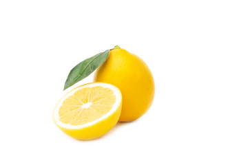 Lemons isolated on the white background.