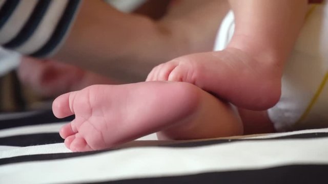 little feets of a newborn baby
