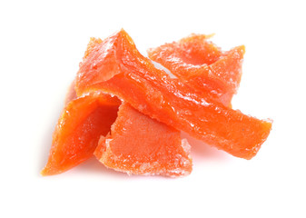 Candied pumpkin Succade isolated on white background