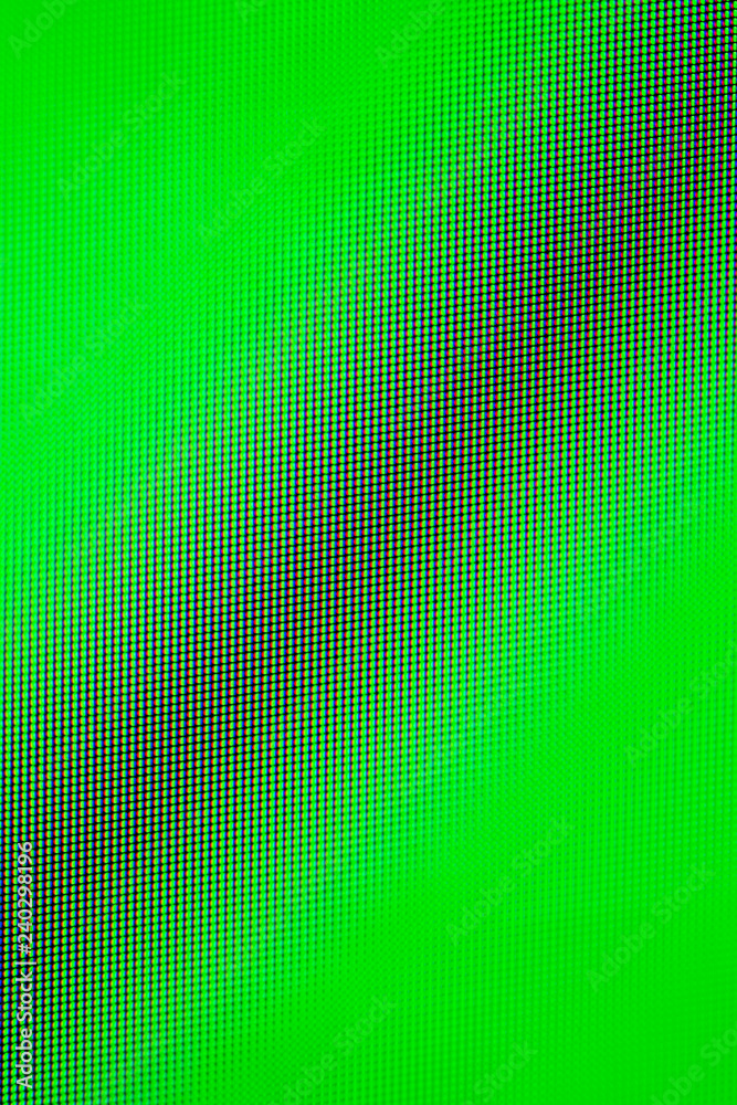 Poster close up of a high resolution computer display as a green abstract background.
