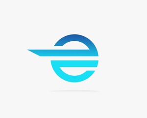 Letter E logo  design abstract  ,logo icon design template.