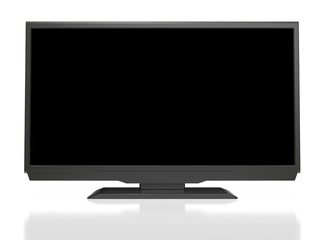 LED tv on white background. 3D rendering