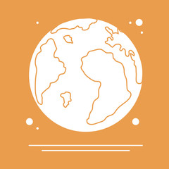 Planet Earth. World vector icon. Earth Day.