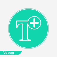 Obraz premium Add font vector icon sign symbol