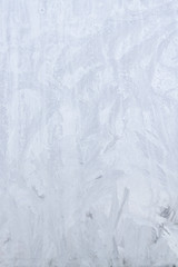 Frosty patterns on a frozen ice box in the early morning