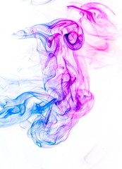 Fototapeta premium Colored smoke on white background