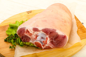 Raw pork knee
