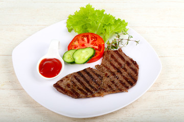Grilled beef steak