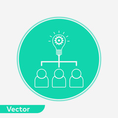 Teamwork vector icon sign symbol