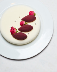 Desserts on a white background. Delicious cakes.