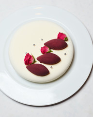 Desserts on a white background. Delicious cakes.