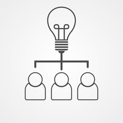 Fototapeta premium Teamwork vector icon sign symbol