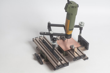 Engraving device pantograph with CNC engraver with letterpress alphabet