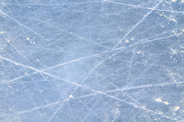 Ice rink. View from above. Close-up. Background. Texture.