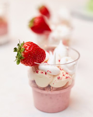 Desserts on a white background. Delicious cakes.
