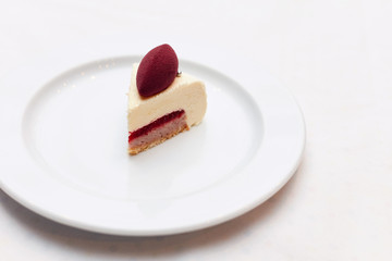 Desserts on a white background. Delicious cakes.