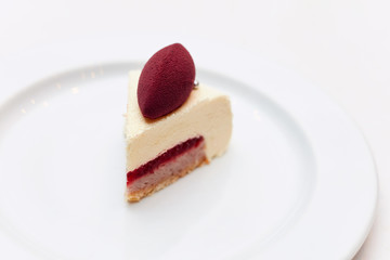 Desserts on a white background. Delicious cakes.