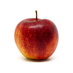 Red yellow apple. Isolated on white background.