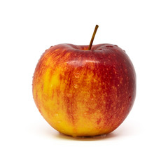 Red yellow apple. Isolated on white background.