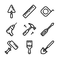 Obraz premium Tools & Construction Icon Set