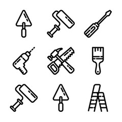 Tools & Construction Icon Set