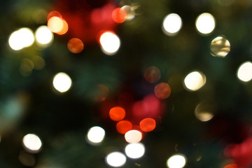 Christmas background with shining lights.