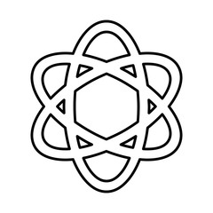 Obraz premium Atomic Element Icon Outline - Science Icon Logo