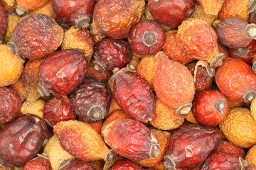 Food background - dried rose hips