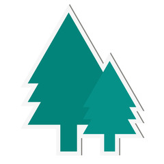 Obraz premium Tree isolated on white background. Spruce. Vector illustration.