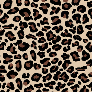Vector print pattern with leopard fur texture. Leopard fur background for textile design, wrapping paper, wallpaper or scrapbooking. eps10