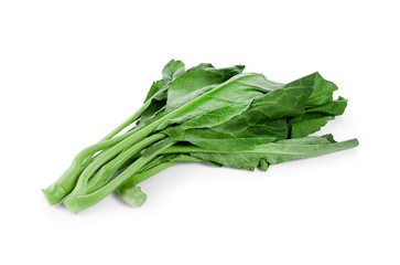 Chinese kale vegetable isolated on white background