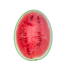 watermelon isolated on white background top view