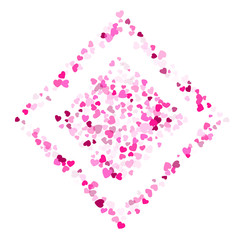 Hearts confetti flying vector background graphic design.