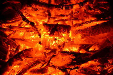 
Background of small hot wood is shot close up.