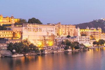 Udaipur City Palace in Rajasthan state of India