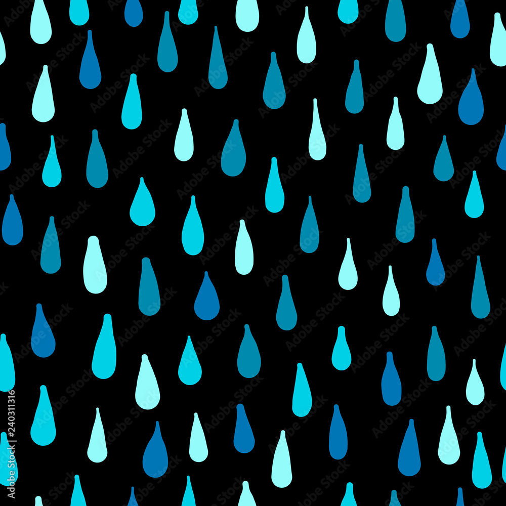Poster rain, seamless pattern for your design