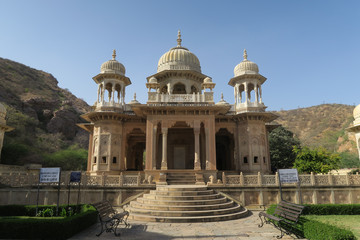 Fototapeta premium Beautiful quiet cenotaphs in Jaipur, India