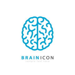 Human brain vector logo