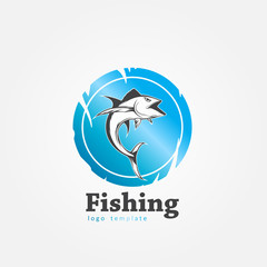 Fototapeta premium fishing logo template