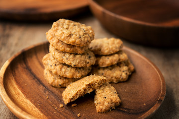 Oatmeal chia seeds cookies.