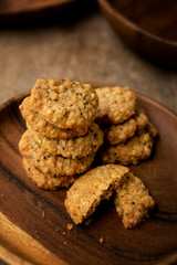Oatmeal chia seeds cookies.
