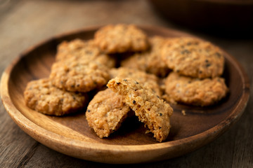 Oatmeal chia seeds cookies.