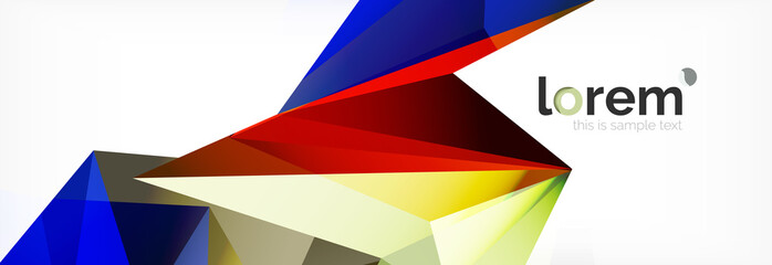 Modern geometric background. Poster template with polygonal elements